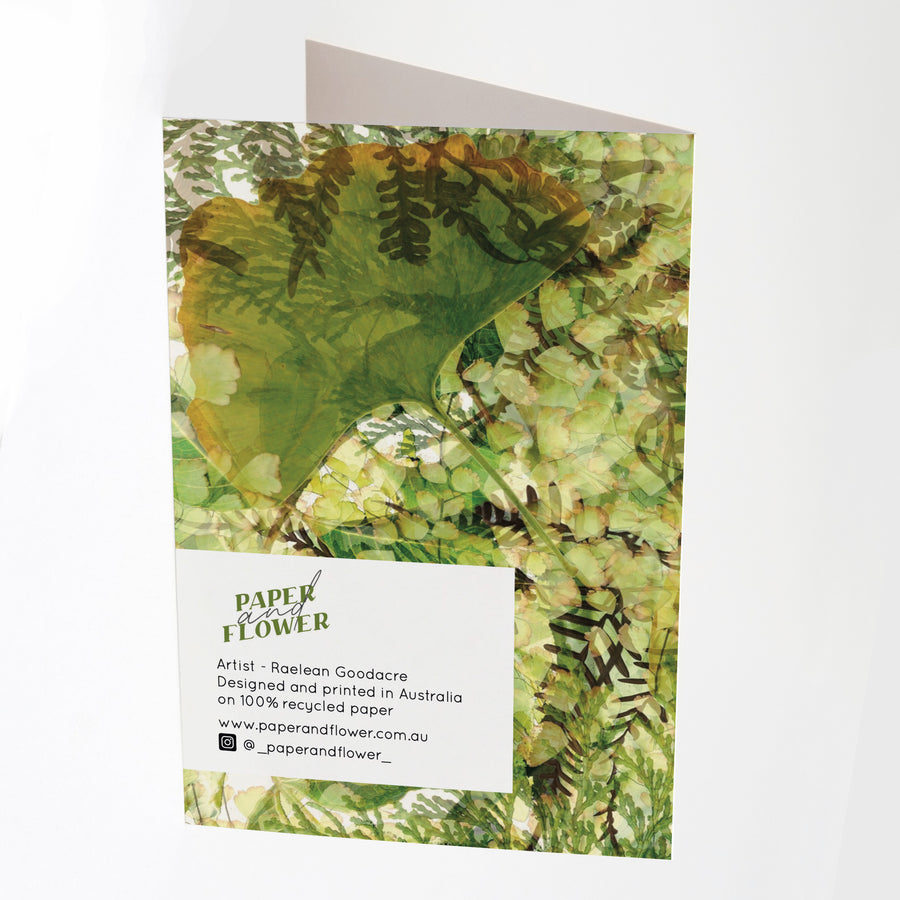Fern Garden Greeting Card Detail | Paper and Flower Art