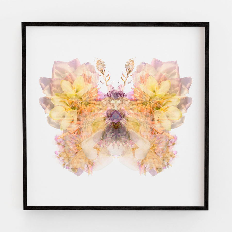 Lilac Floral Butterfly | Paper and Flower | Floral Art Print