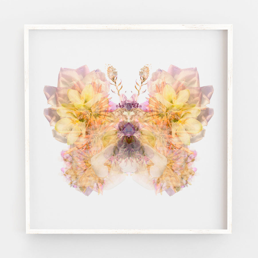 Lilac Floral Butterfly | Paper and Flower | Floral Art Print