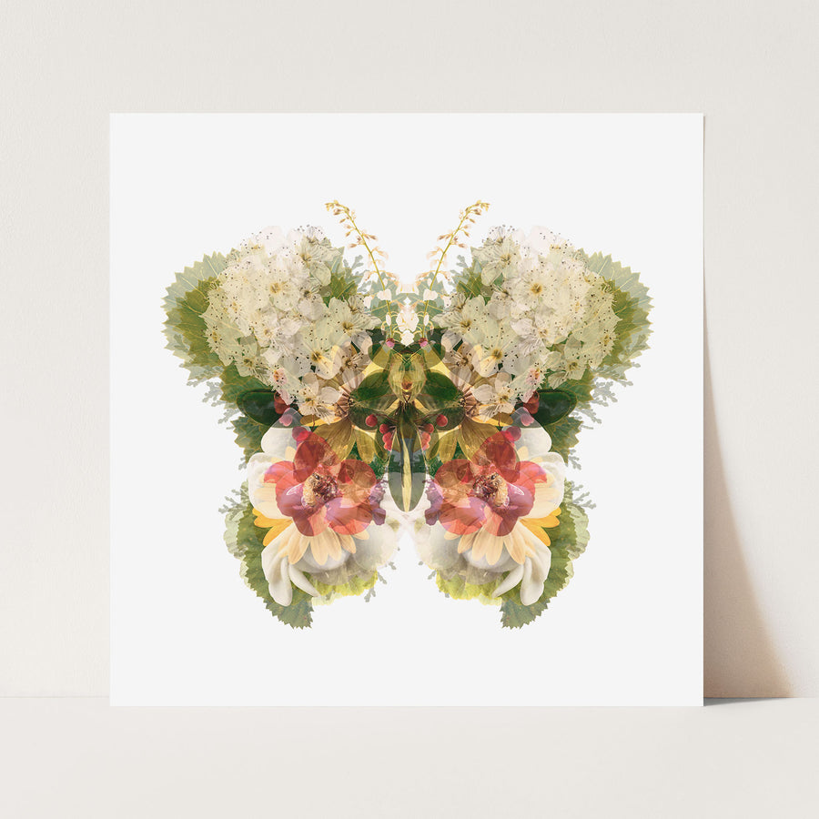 Garden Floral Butterfly Fine Art Print